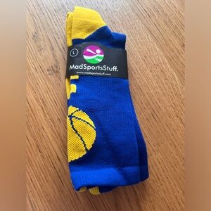 Boys Socks by Mad Sports Stuff Basketball  Logo Crew Socks large